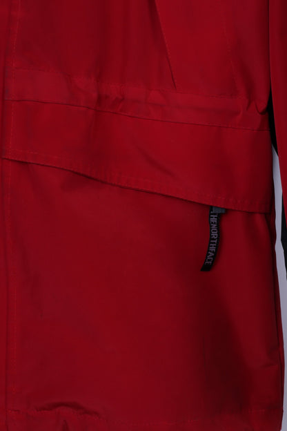 The North Face Veste XL (S) pour femme en nylon rouge avec fermeture éclair et capuche pour l'extérieur