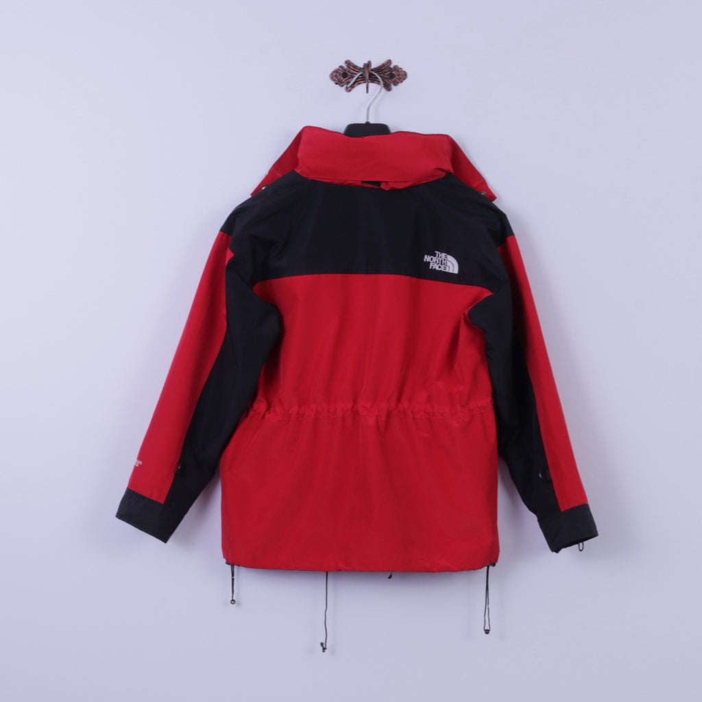 The North Face Womens XL (S) Jacket Red Nylon Zip Up Hooded Outdoor Mountain Top