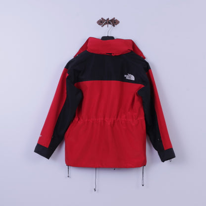 The North Face Veste XL (S) pour femme en nylon rouge avec fermeture éclair et capuche pour l'extérieur