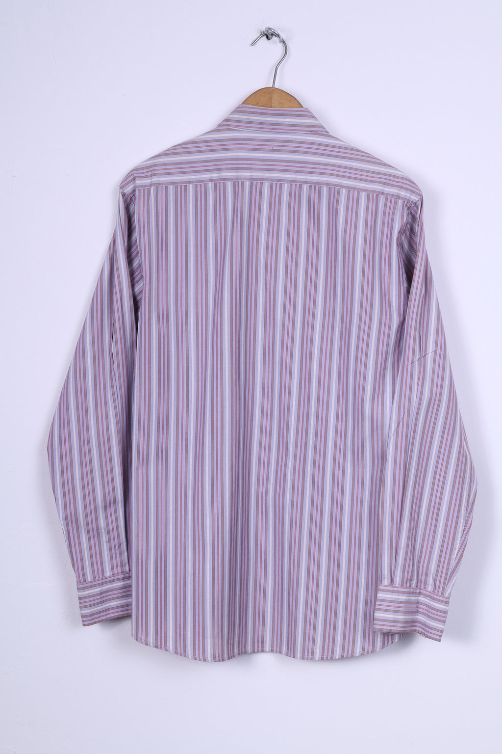 Jaeger Mens S Casual Shirt Striped Multi Detailed Button Cotton Long Sleeve