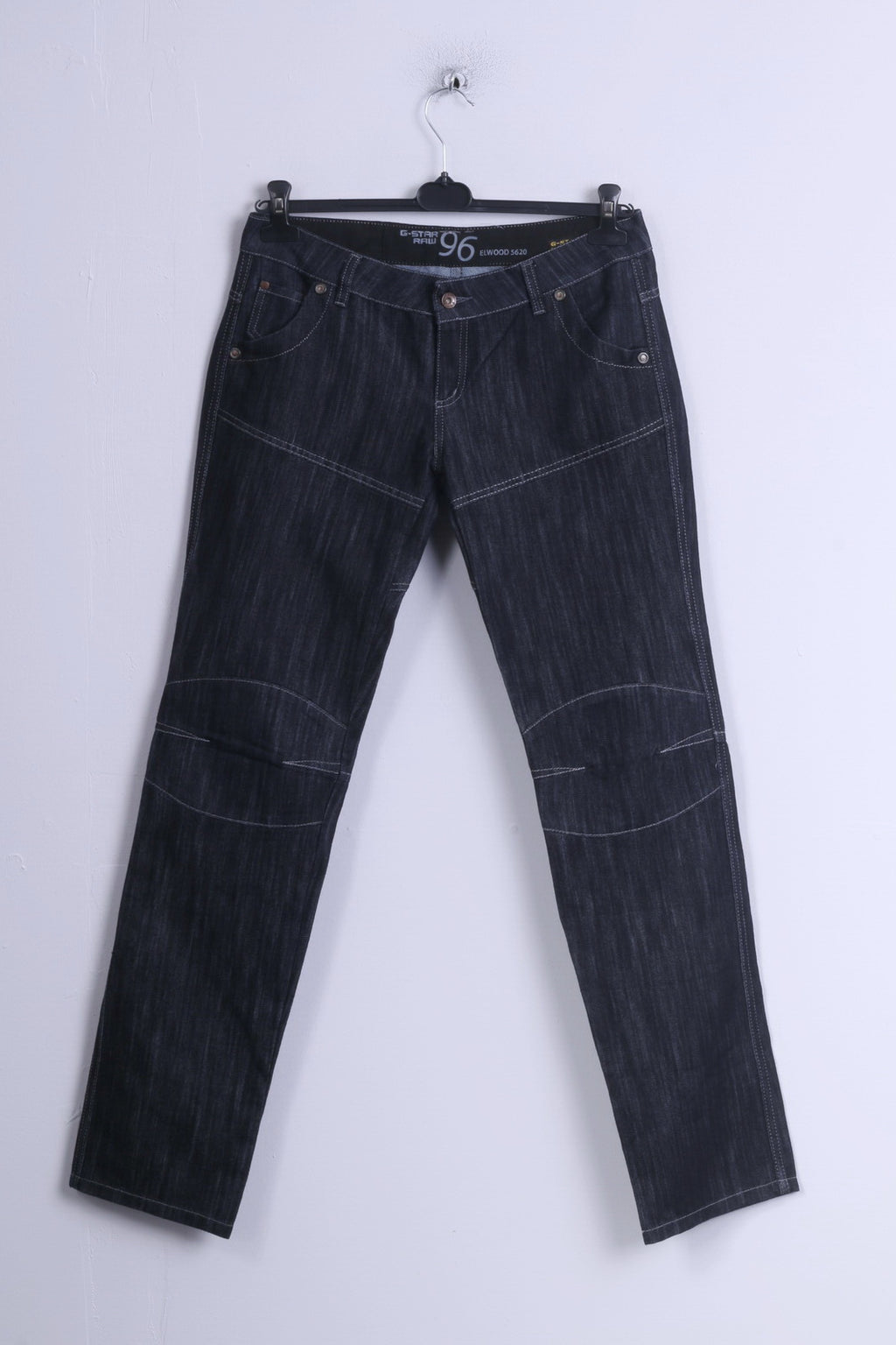 G-STAR RAW Femme W33 L34 Pantalon Jeans Bleu Foncé Elwood 5620 Pantalon