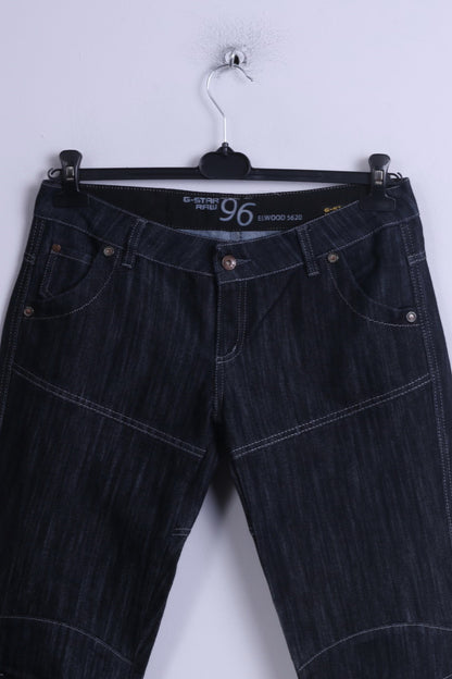 G-STAR RAW Women W33 L34 Jeans Trousers Dark Blue Elwood 5620 Pants