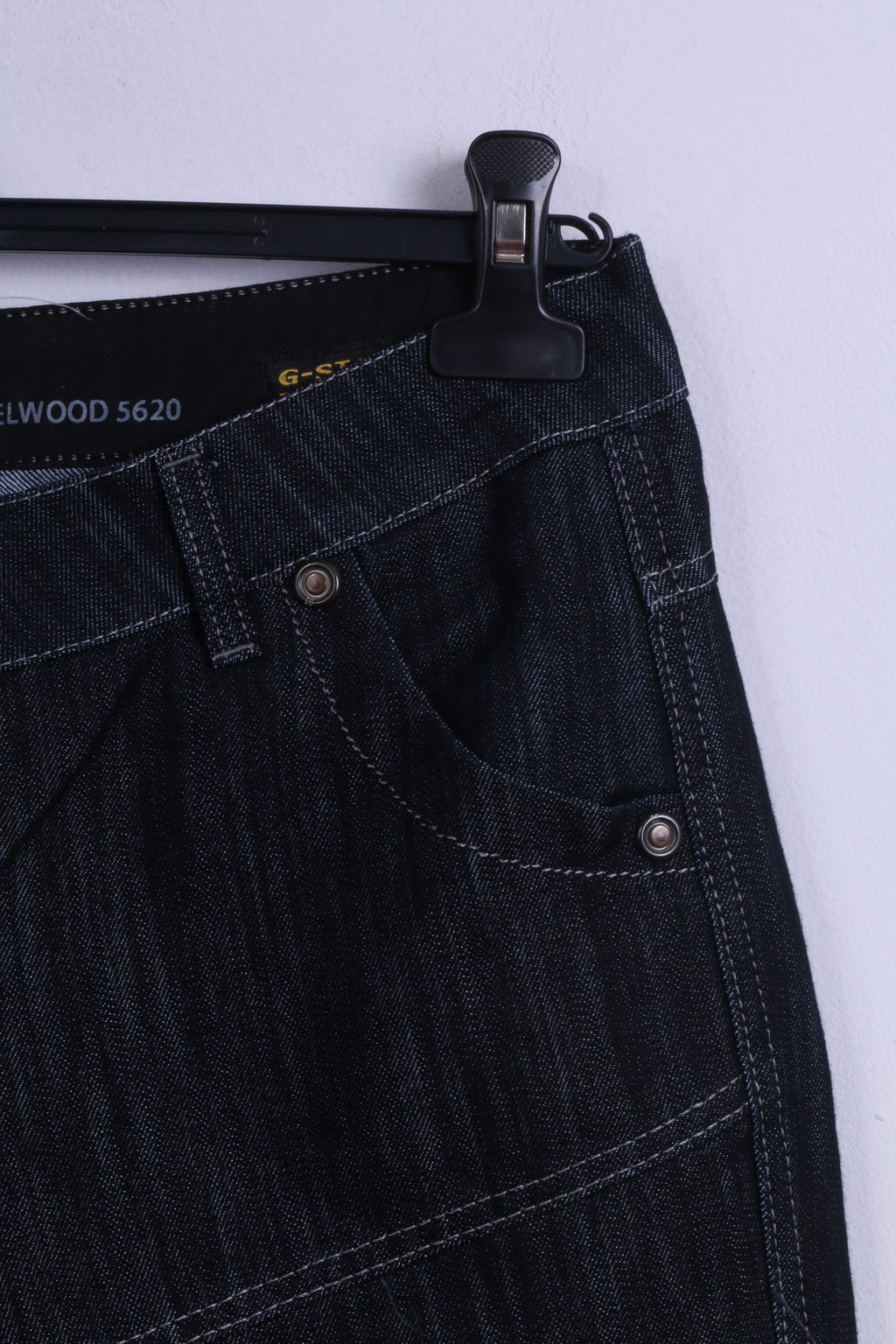 G-STAR RAW Femme W33 L34 Pantalon Jeans Bleu Foncé Elwood 5620 Pantalon
