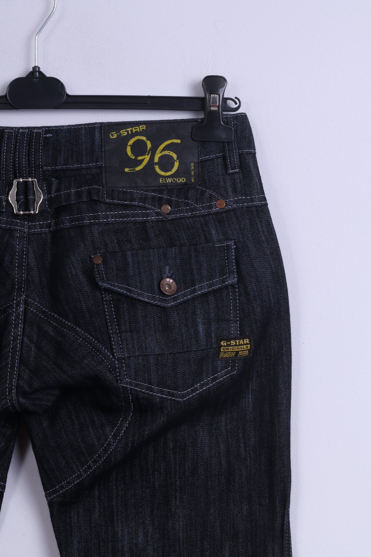 G-STAR RAW Femme W33 L34 Pantalon Jeans Bleu Foncé Elwood 5620 Pantalon