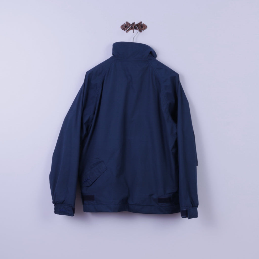 Action By Finlayson Men M Jacket Golf Navy Scotchgar Protector Windproof Top