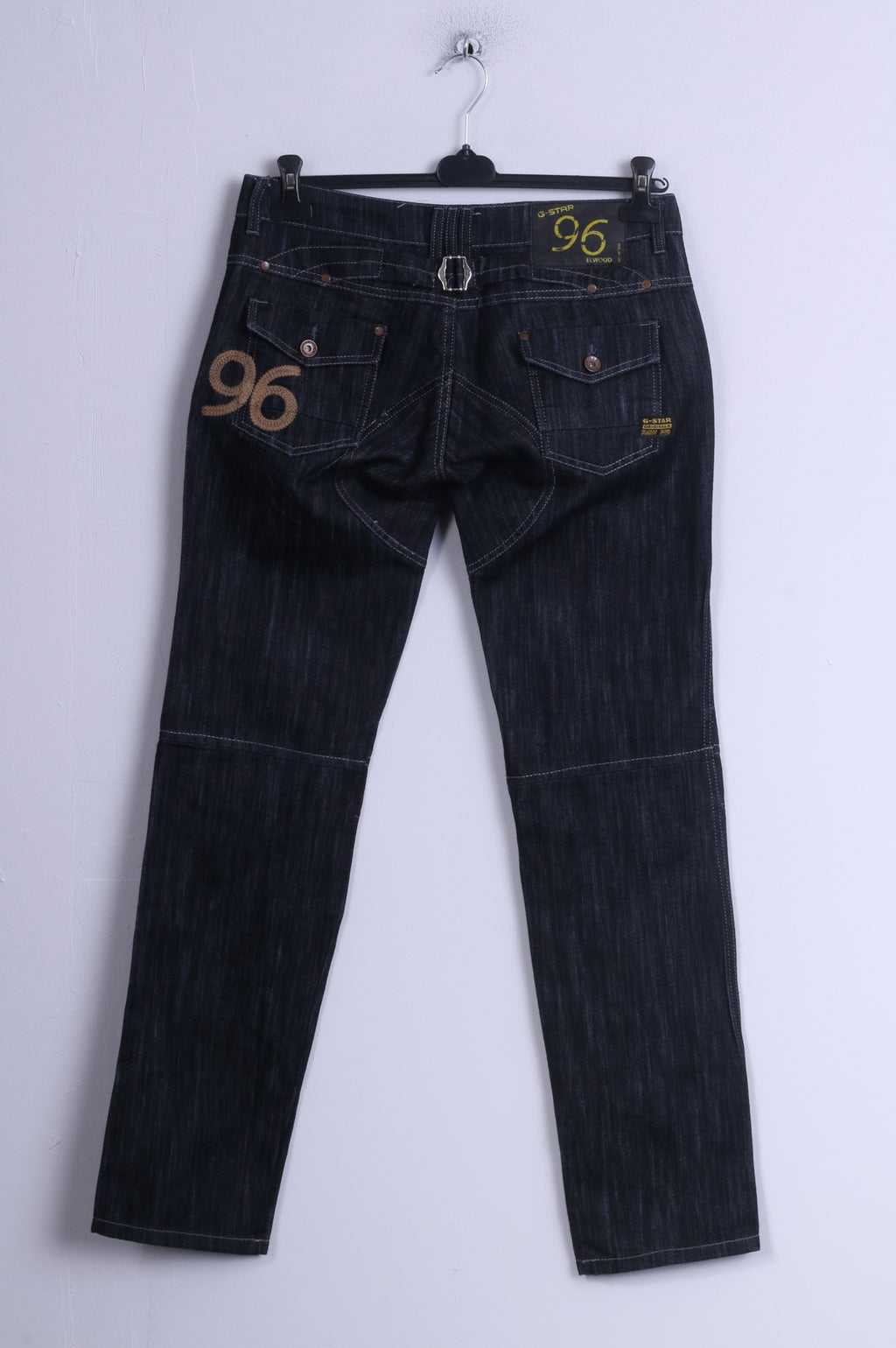 G-STAR RAW Femme W33 L34 Pantalon Jeans Bleu Foncé Elwood 5620 Pantalon