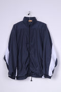Active Swiss Design Veste légère L pour homme Bleu marine Fermeture éclair complète Haut de sport 