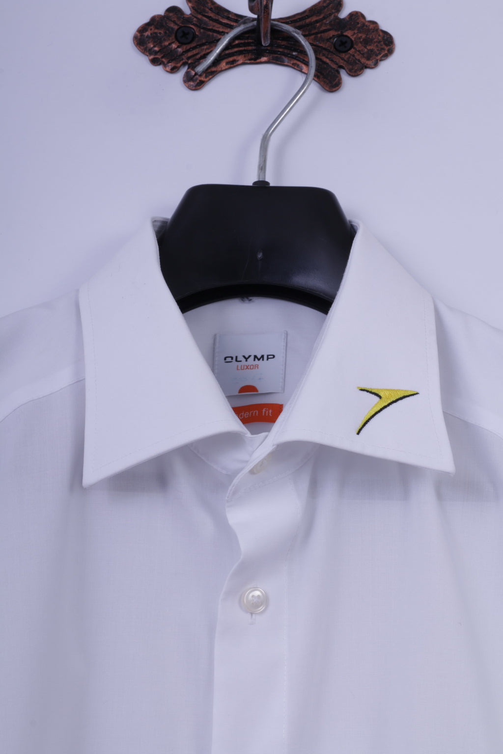 Olymp Luxor Chemise décontractée pour homme en coton blanc Coupe moderne à manches longues