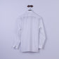 Olymp Luxor Mens L Casual Shirt White Cotton Modern Fit Long Sleeve Top