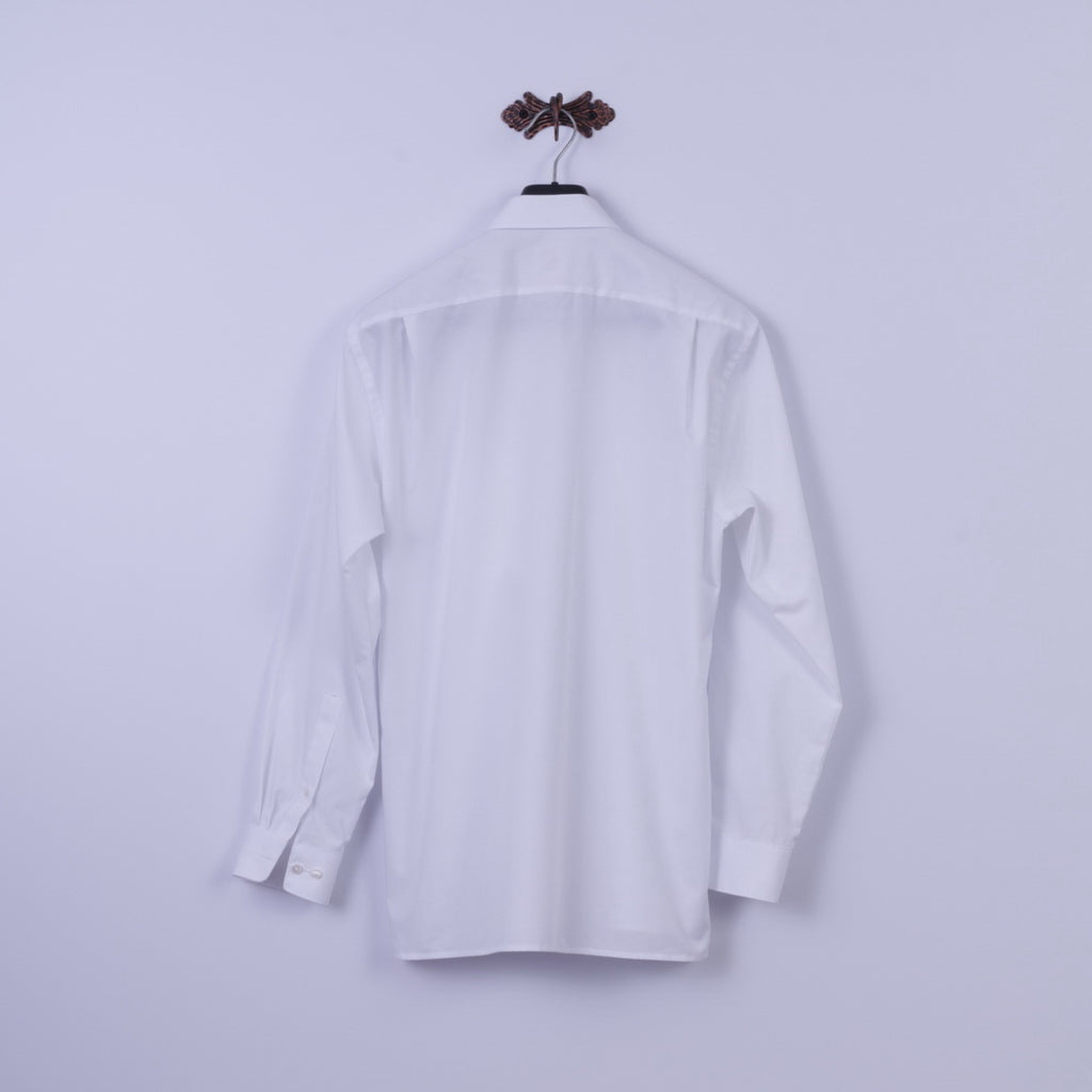 Olymp Luxor Chemise décontractée pour homme en coton blanc Coupe moderne à manches longues