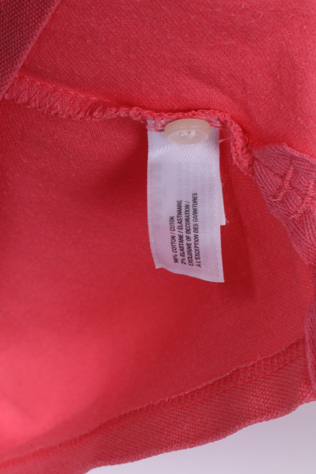 Gap Polo XL Femme Rose Coton Boutons Haut Déatilisé