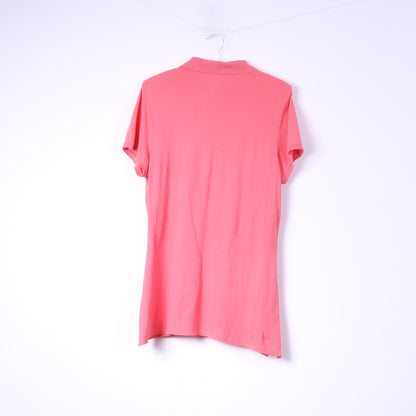 Gap Womens XL Polo Shirt Pink Cotton Buttons Deatiled Top