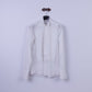 Seidensticker Austria SOIR Mens M Casual Shirt White Cotton Tyrol Long Sleeve Cuff Top