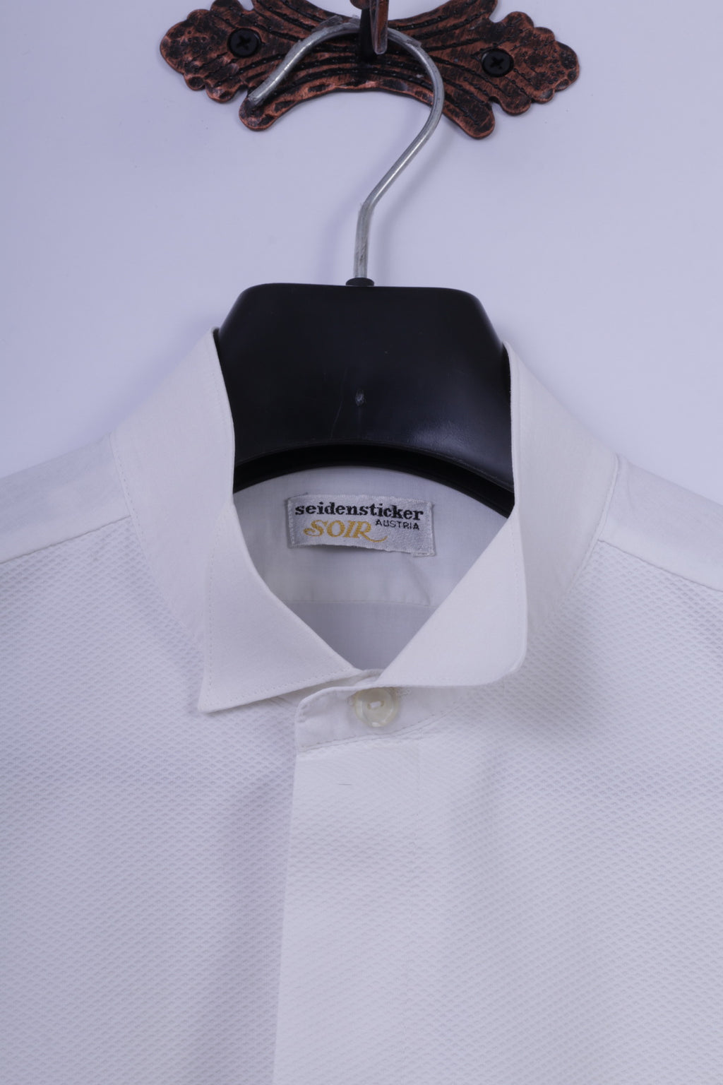 Seidensticker Austria SOIR Chemise décontractée pour homme en coton blanc Tyrol à manches longues