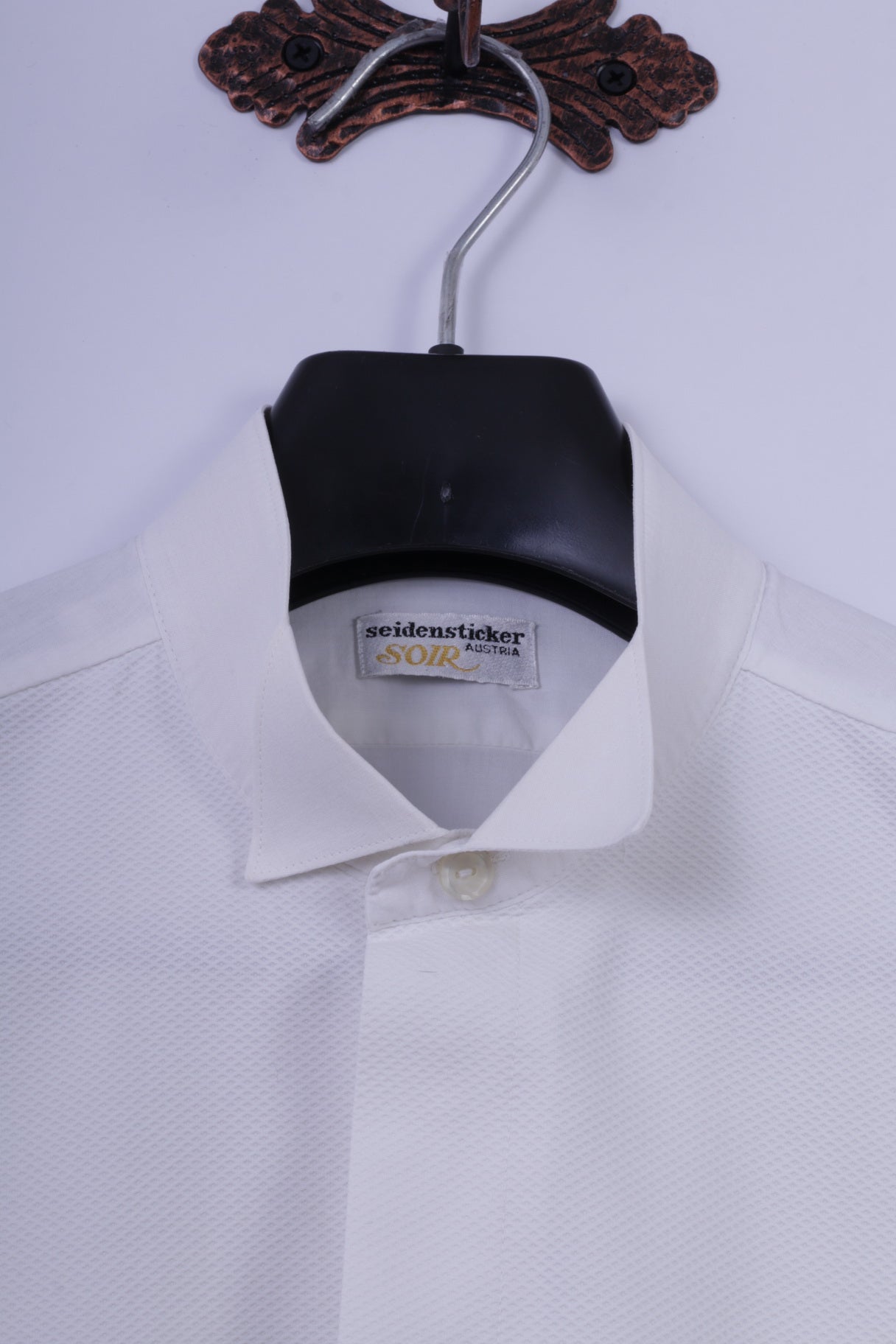 Seidensticker Austria SOIR Chemise décontractée pour homme en coton blanc Tyrol à manches longues