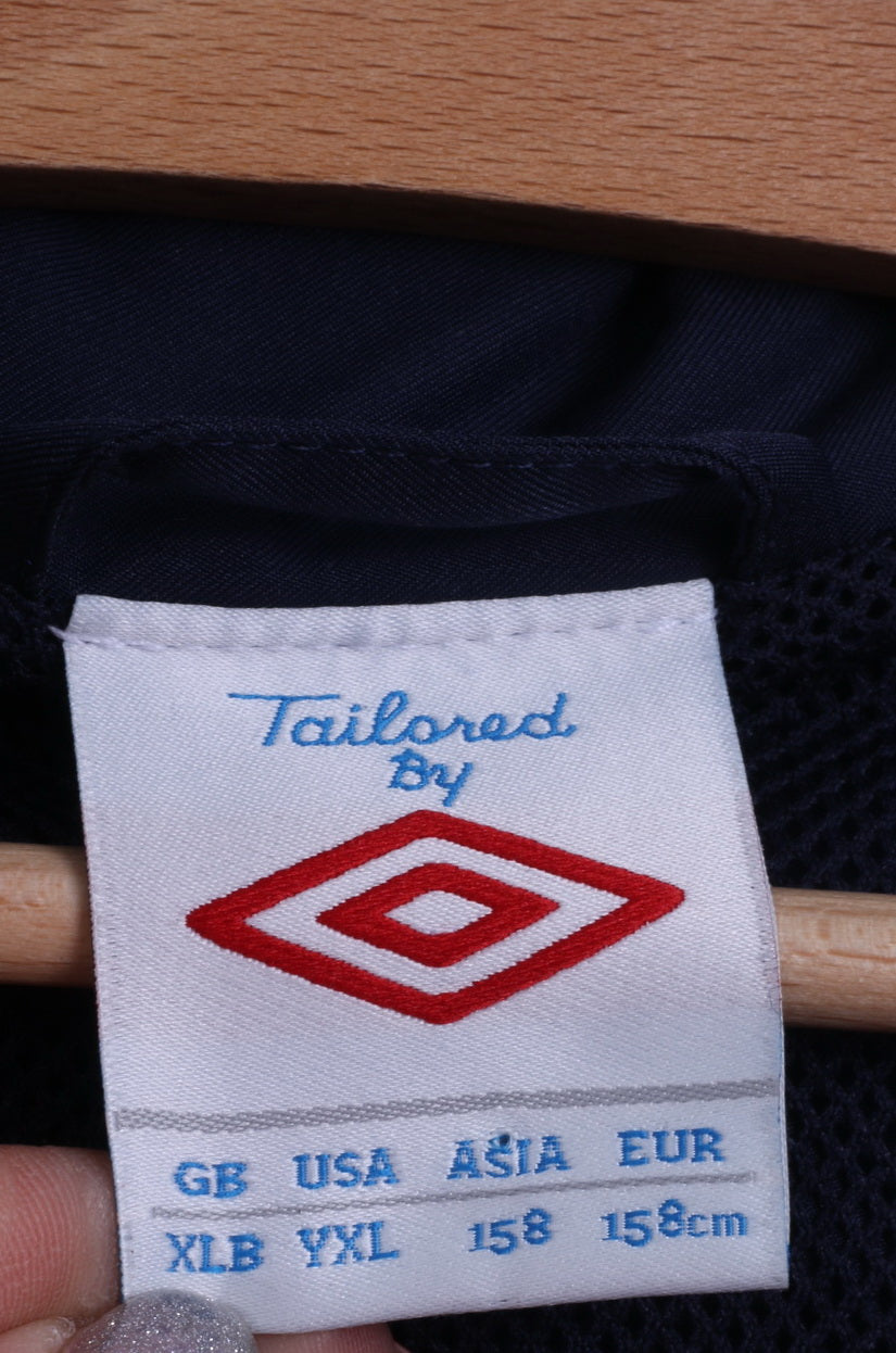 Umbro Boys XLB 158 Jacket Blue Sport Training Lightweight Football Track Top