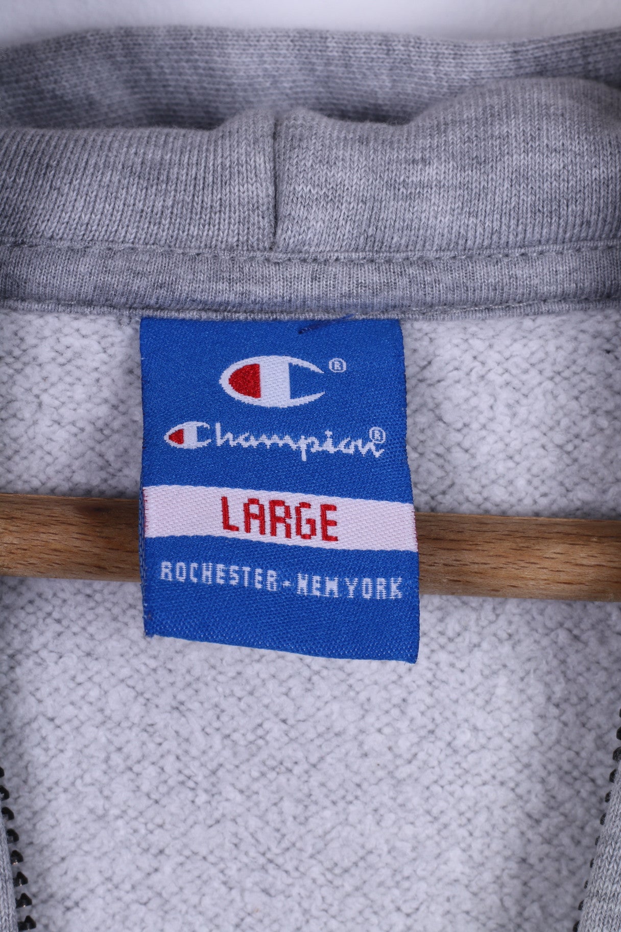 Champion Sweat-shirt L Femme Coton Gris À Capuche Zippé