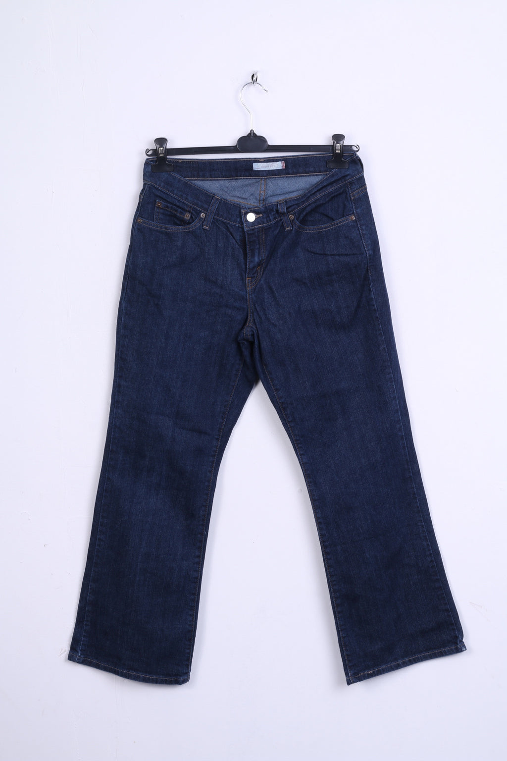 Levi Strauss &Co Womens 12 L Trousers Curvy Cut Navy Cotton Jeans Denim