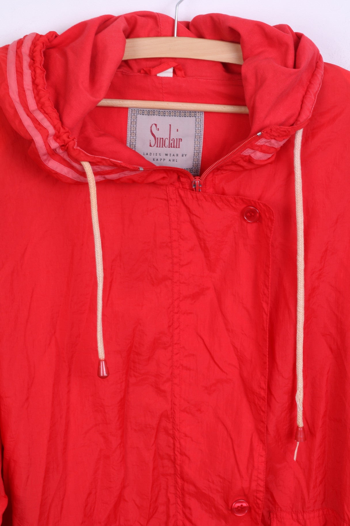 Sinclair Giacca da uomo 34/36 XL Sport con cappuccio impermeabile in nylon rosso