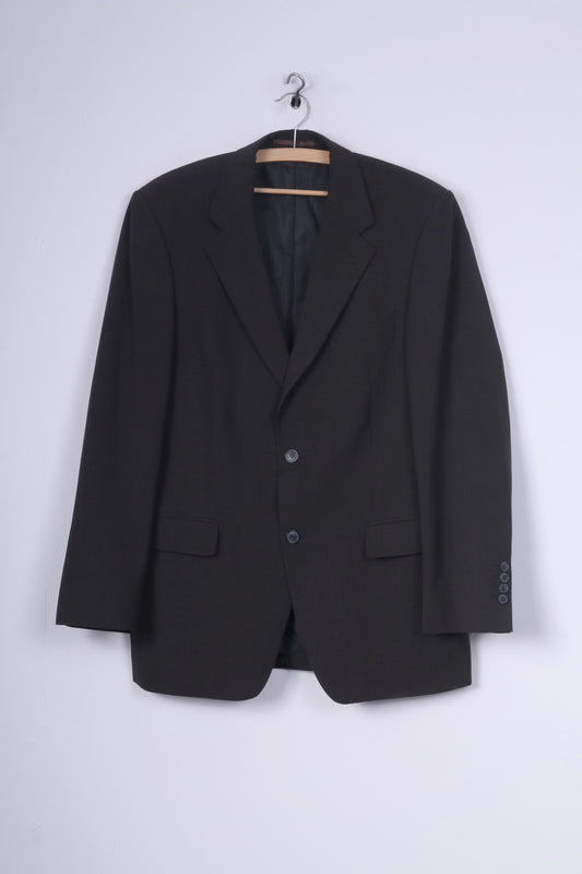 Travel Suit Comfort J.Philipp Mens 50 M Blazer Jacket Single Breasted Wool Black