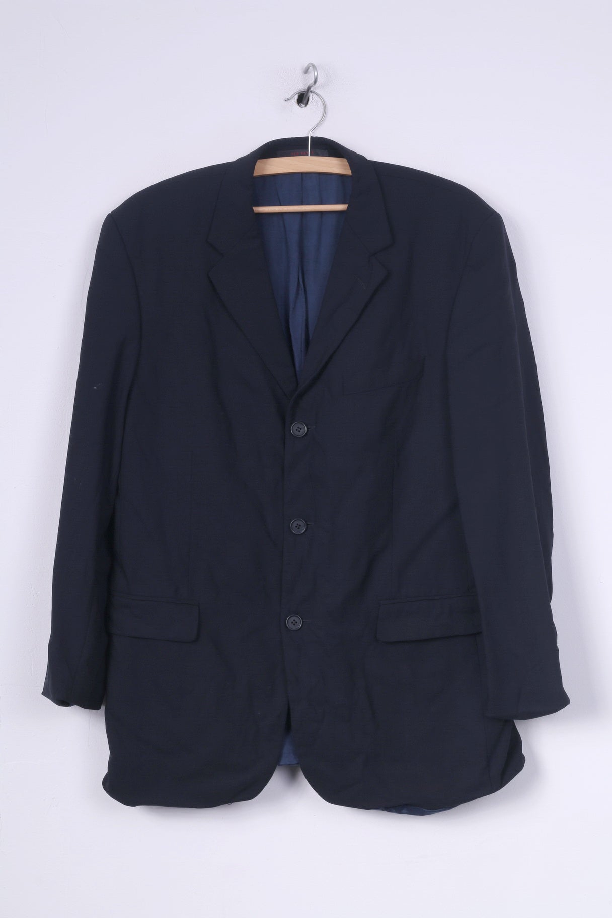 Ted Baker Endurance Giacca da uomo 42 R Blazer monopetto in lana blu scuro 