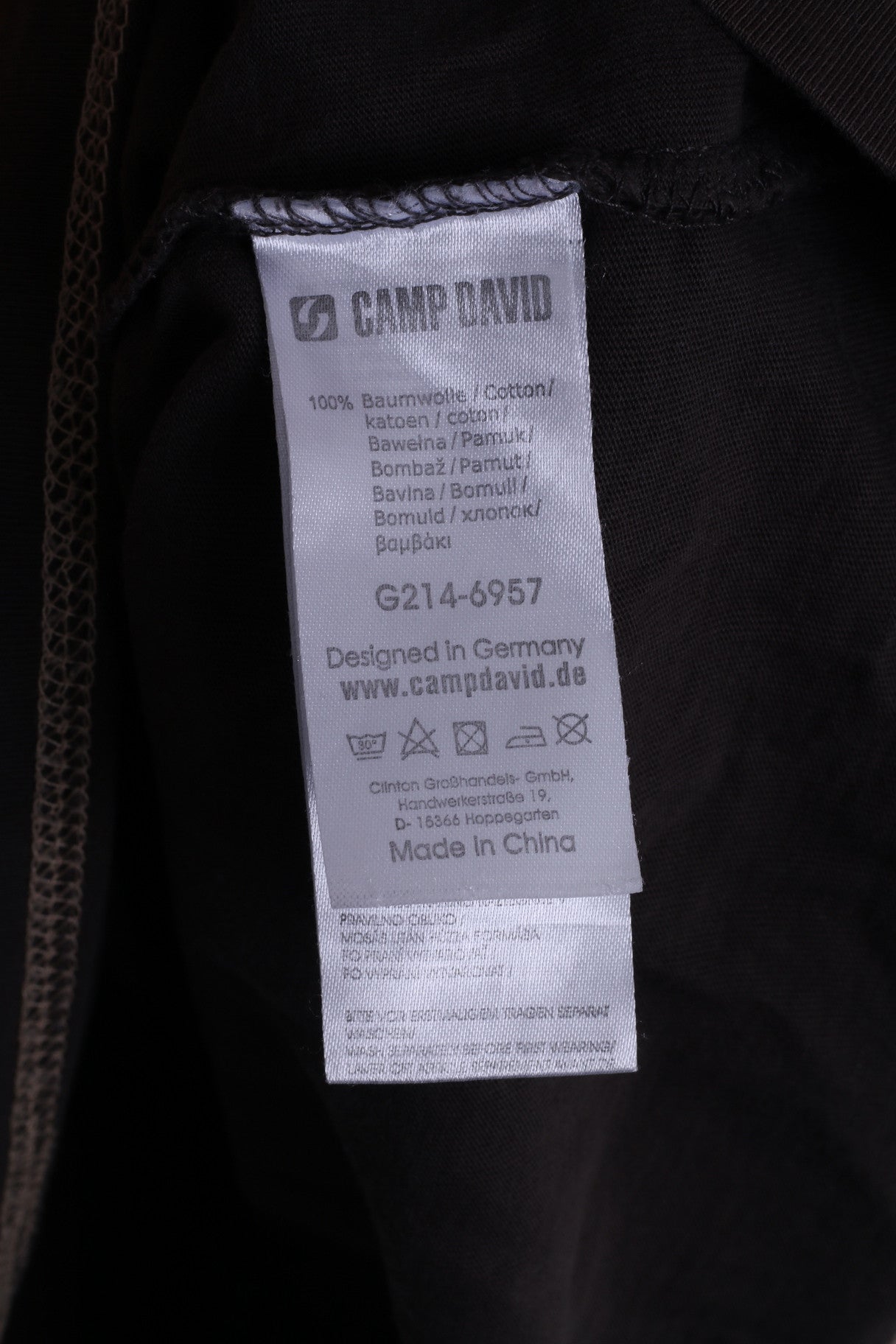 Camp David Mens XL T-Shirt Brown Outdoor Wear Cotton Graphic Top
