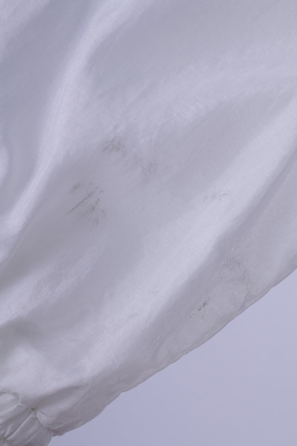 Magic Venture Mens M Jacket Vintage White Blue Nylon Fip Up Lightweight Top