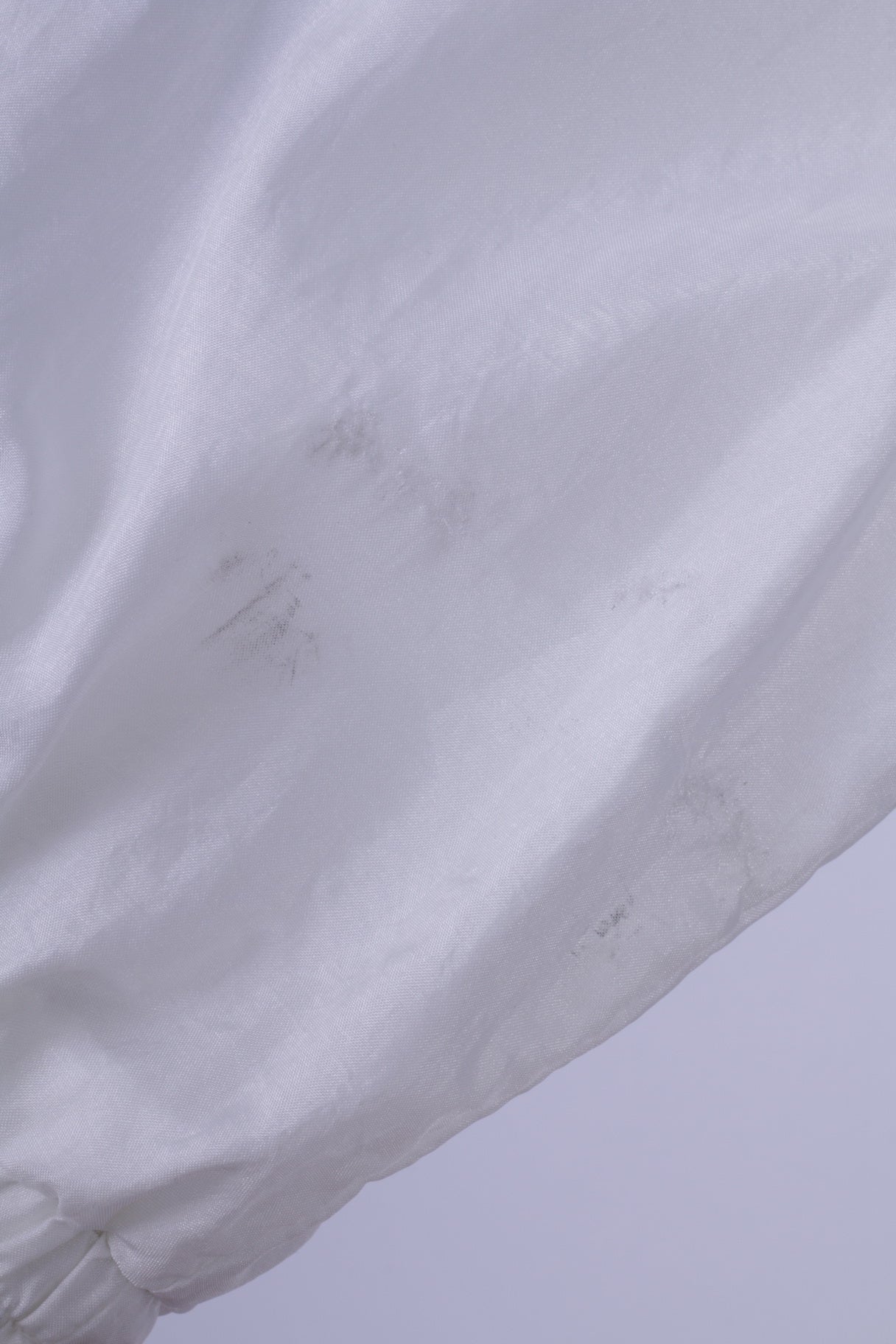 Magic Venture Mens M Jacket Vintage White Blue Nylon Fip Up Lightweight Top