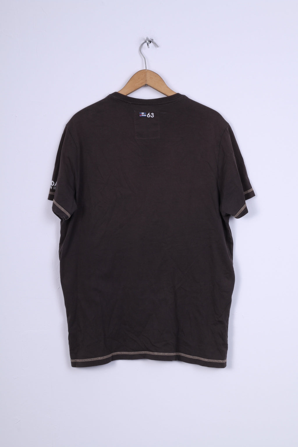 Camp David Mens XL T-Shirt Brown Outdoor Wear Cotton Graphic Top