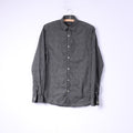 Local Area Mens S Casual Shirt Black Micro Dots First Base Sports Cotton Top Straight Up