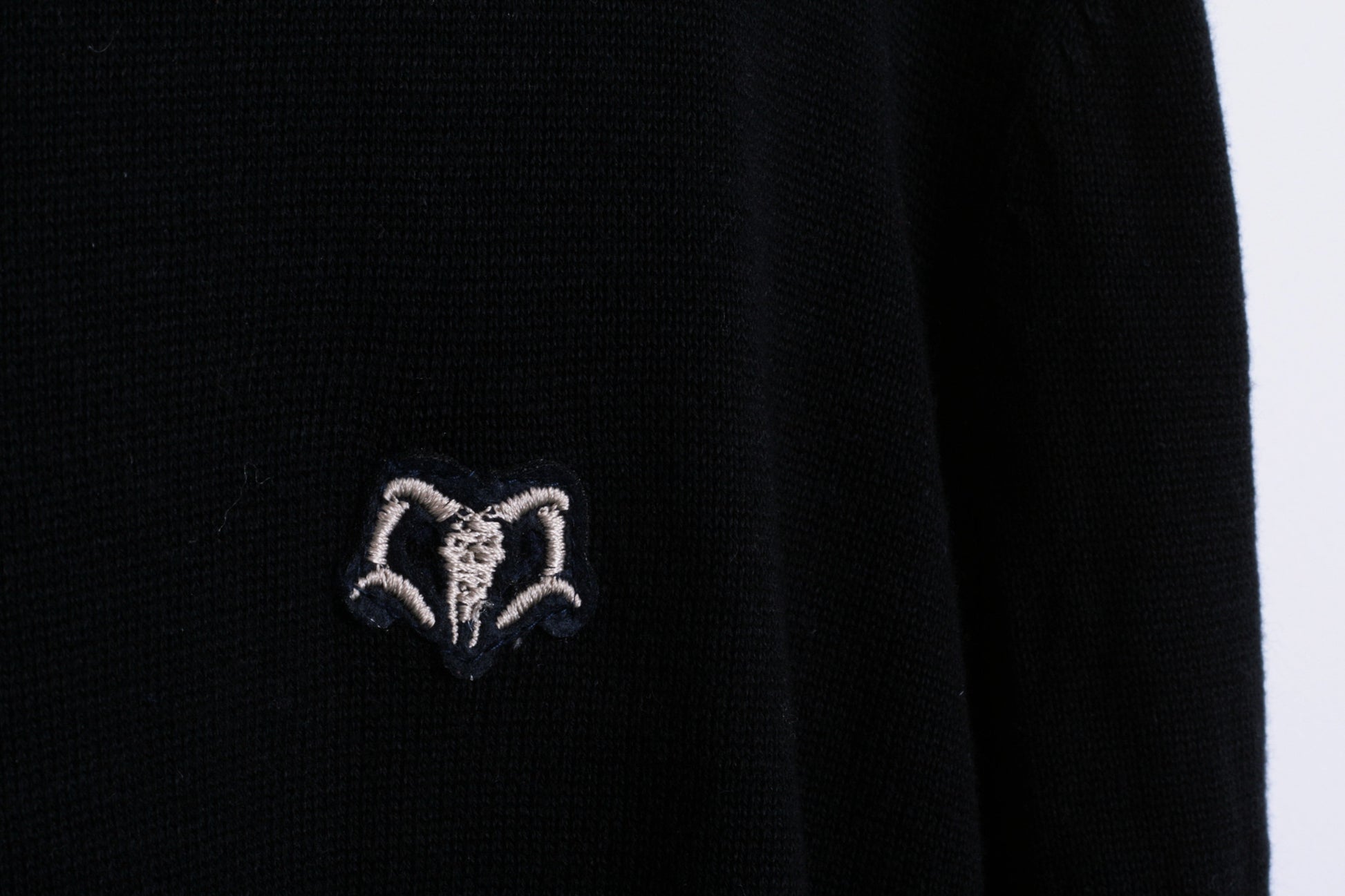 Holmes&Co Garment Mens M Jumper Crew Neck Sweater Cotton Black - RetrospectClothes