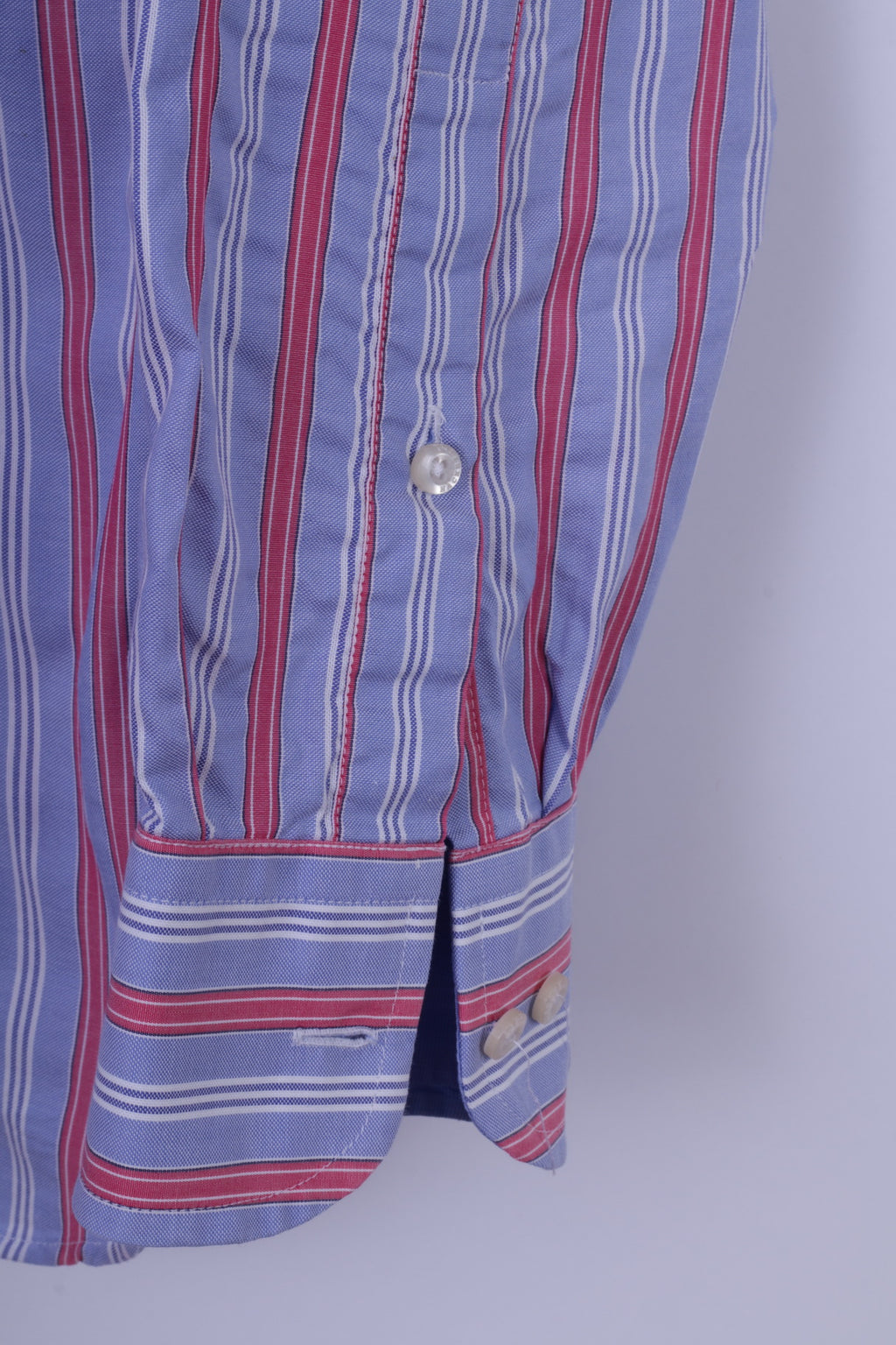 Hackett London Men S Casual Shirt Blue Striped Finest Italian Cotton Long Sleeve