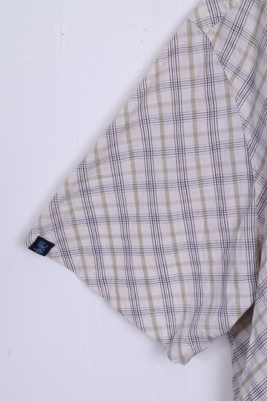 Interstate Mens 2XL Casual Shirt Short Sleeve Beige XXL