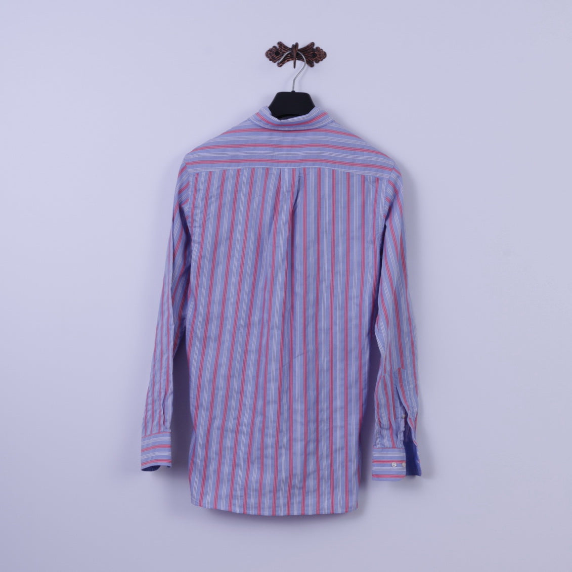 Hackett London Men S Casual Shirt Blue Striped Finest Italian Cotton Long Sleeve