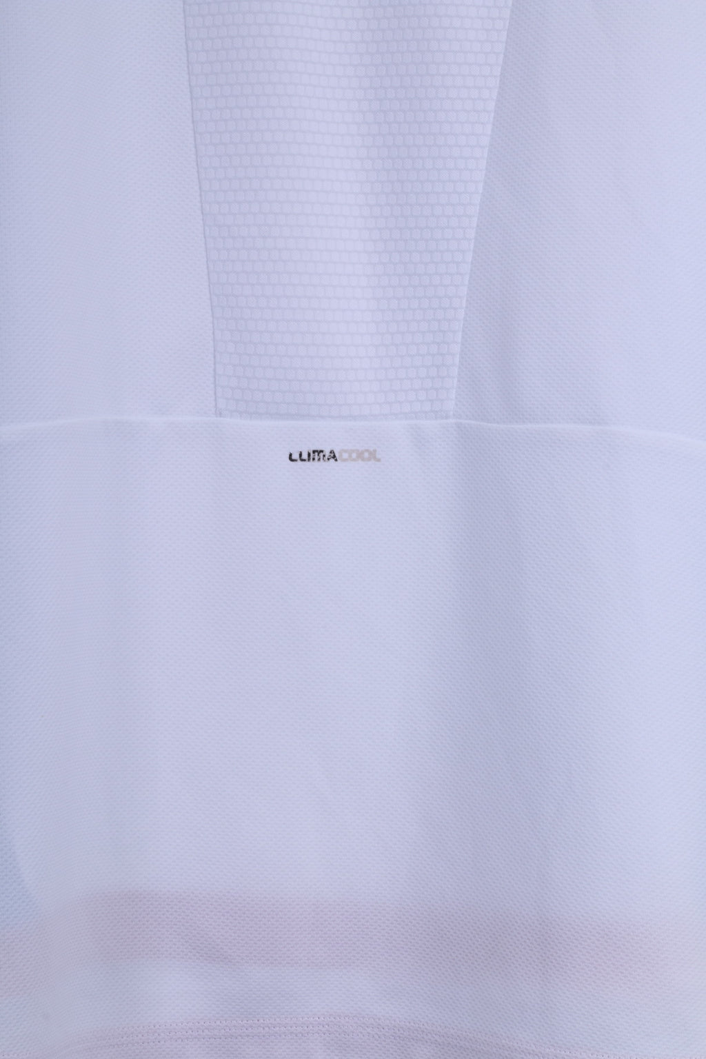 Adidas Mens L Shirt White/Blue Climacool System Sportswear