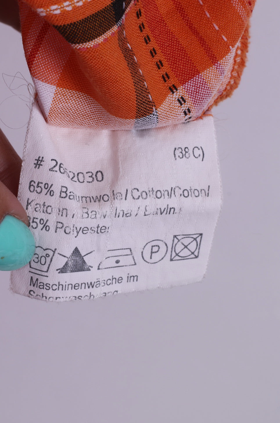 Camicia casual XL da uomo Lerros a quadri a maniche corte in cotone arancione 