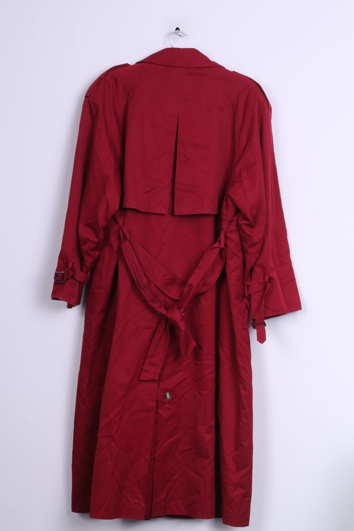 Four Seasons of London Manteau Trench Femme 14 XL Rouge Double Boutonnage