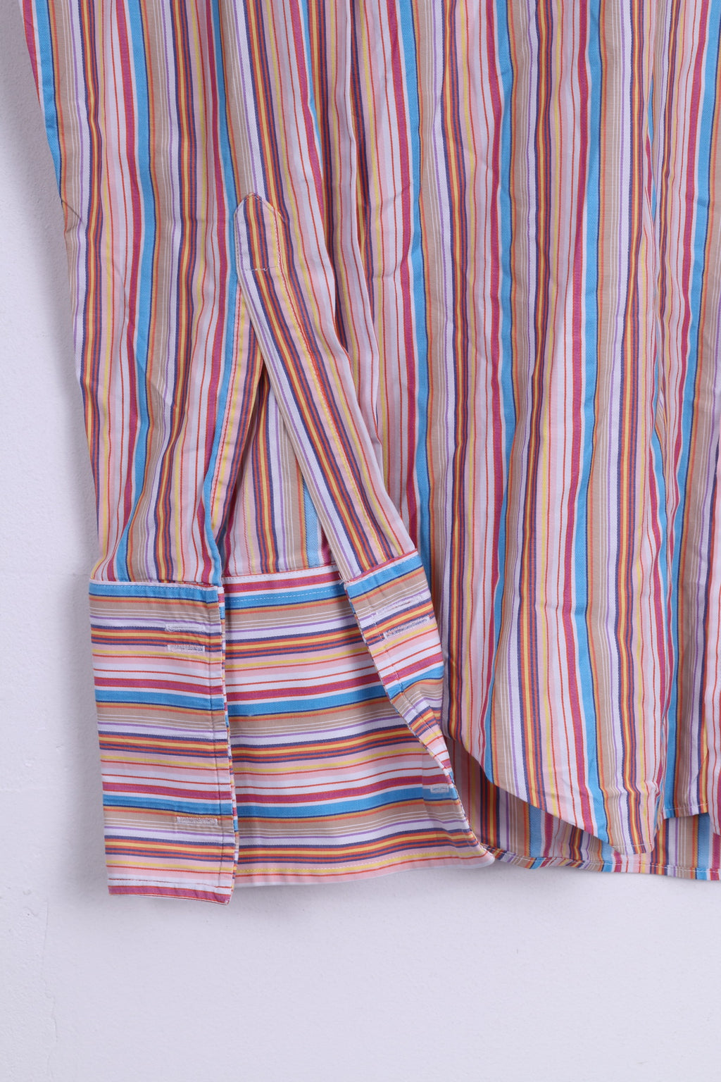 Charles Tyrwhitt London Chemise décontractée à rayures pour homme 16 41 Boutons de manchette ajustés