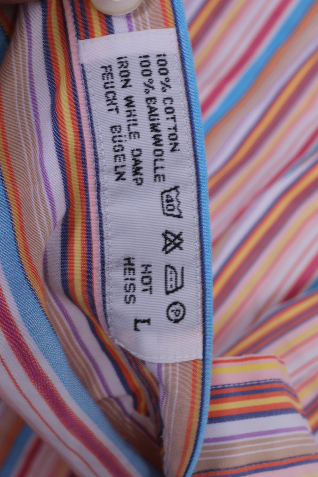 Charles Tyrwhitt London Chemise décontractée à rayures pour homme 16 41 Boutons de manchette ajustés