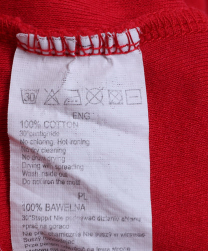 Chemise décontractée Darx Youth XXL à manches longues en coton rouge puissance énergétique