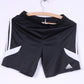 Adidas Boys 152 YL Shorts Black Sportswear Training Climalite 3 Stripe