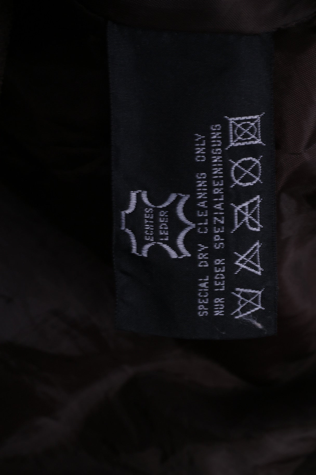 Vintage Femmes 40 XL Veste Marron Cuir Épaulettes Simple Poitrine