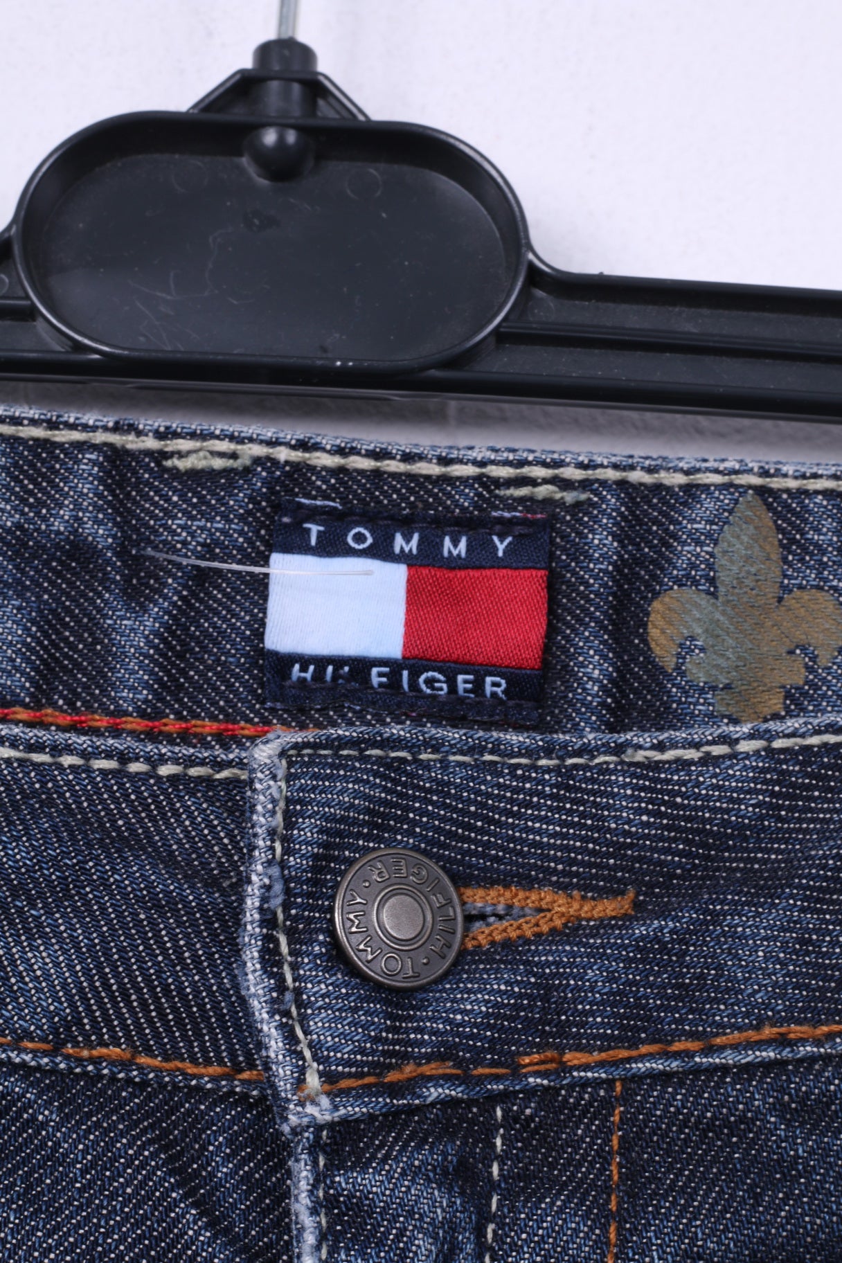 Tommy Hilfiger Ragazzi 16 Età XL Pantaloni Denim Jeans Cotone Gage Blue Destructed