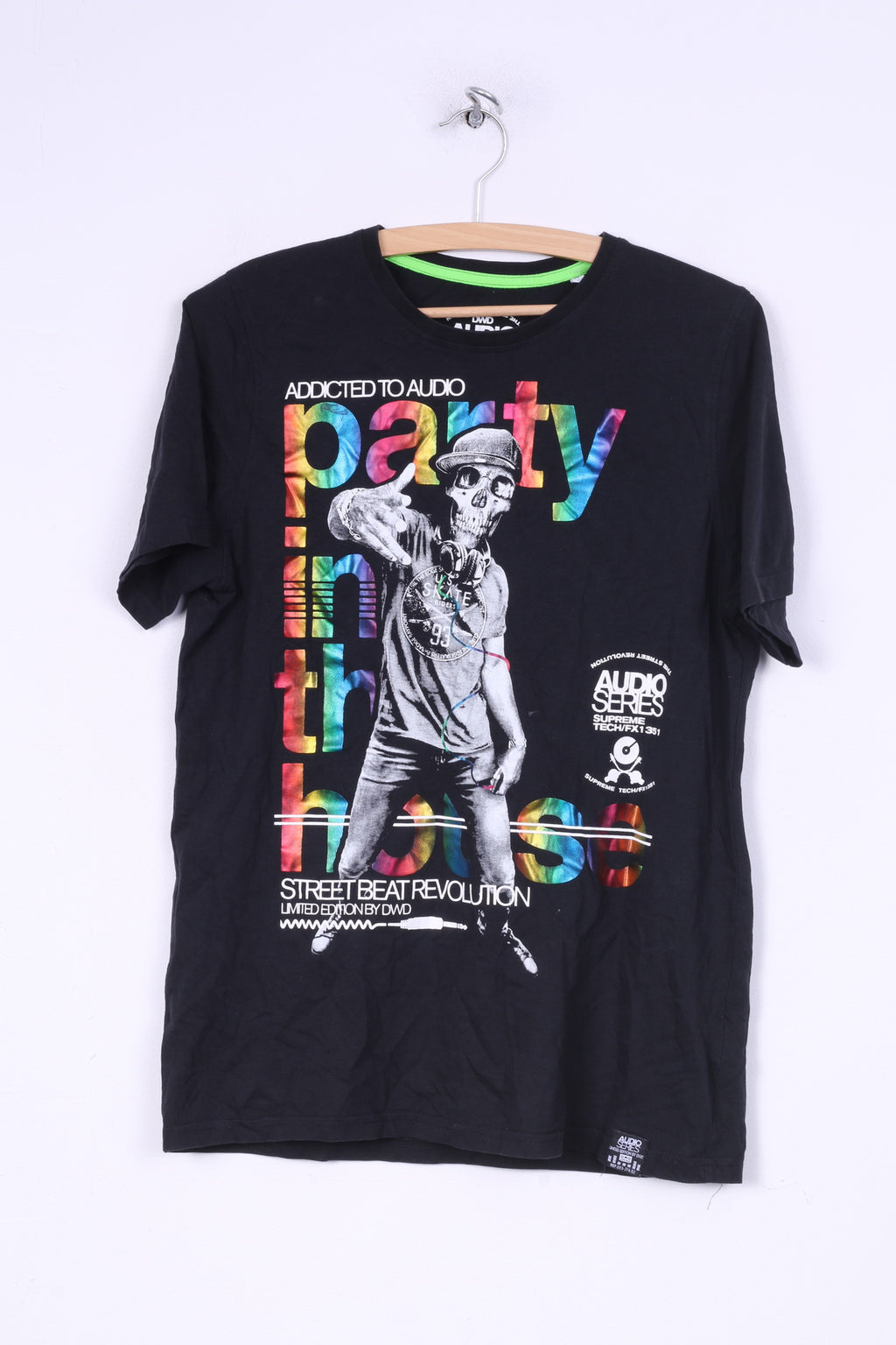 T-shirt C&amp;A Here There ragazzi 16 anni 176 Grapic cotone nero girocollo Supreme 