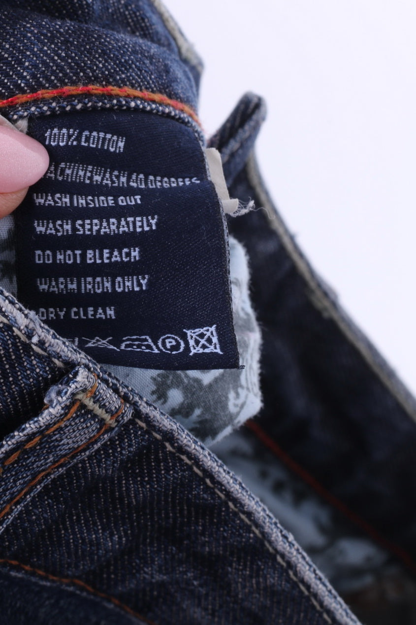 Tommy Hilfiger Pantalon en jean pour garçon 16 ans XL en coton Gage Bleu détruit