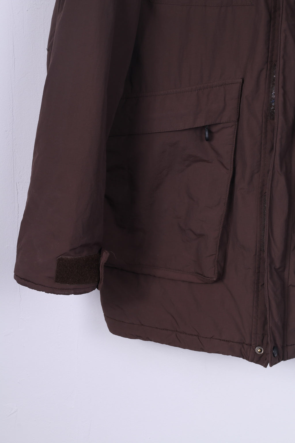 Stormberg Mens XL Parka Hooded Padded Nylon Waterproof Brown Full Zipper