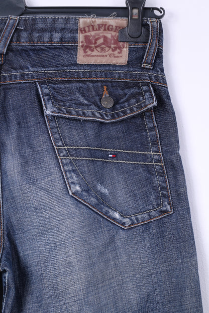 Tommy Hilfiger Pantalon en jean pour garçon 16 ans XL en coton Gage Bleu détruit