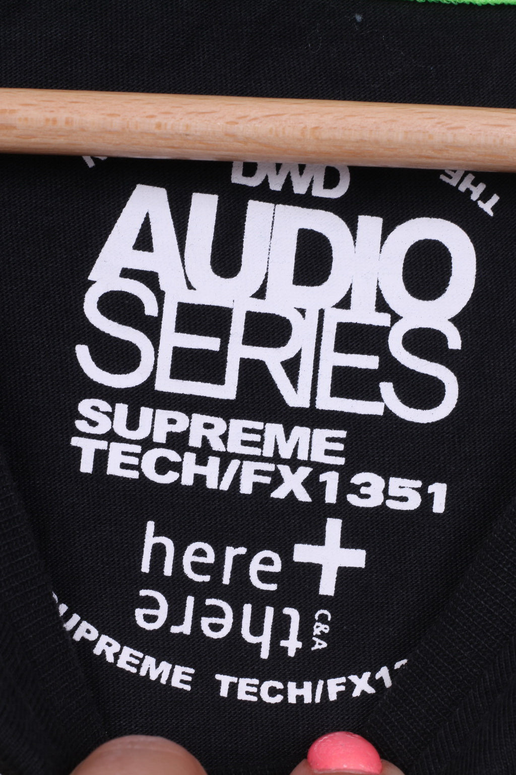 T-shirt C&amp;A Here There ragazzi 16 anni 176 Grapic cotone nero girocollo Supreme 