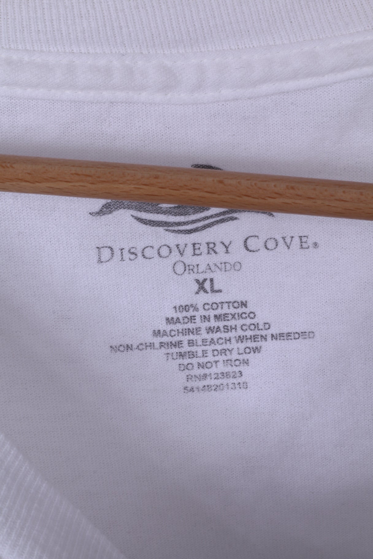 Discovery Cove Chemise XL pour homme Blanc à manches longues en coton Motif dauphins