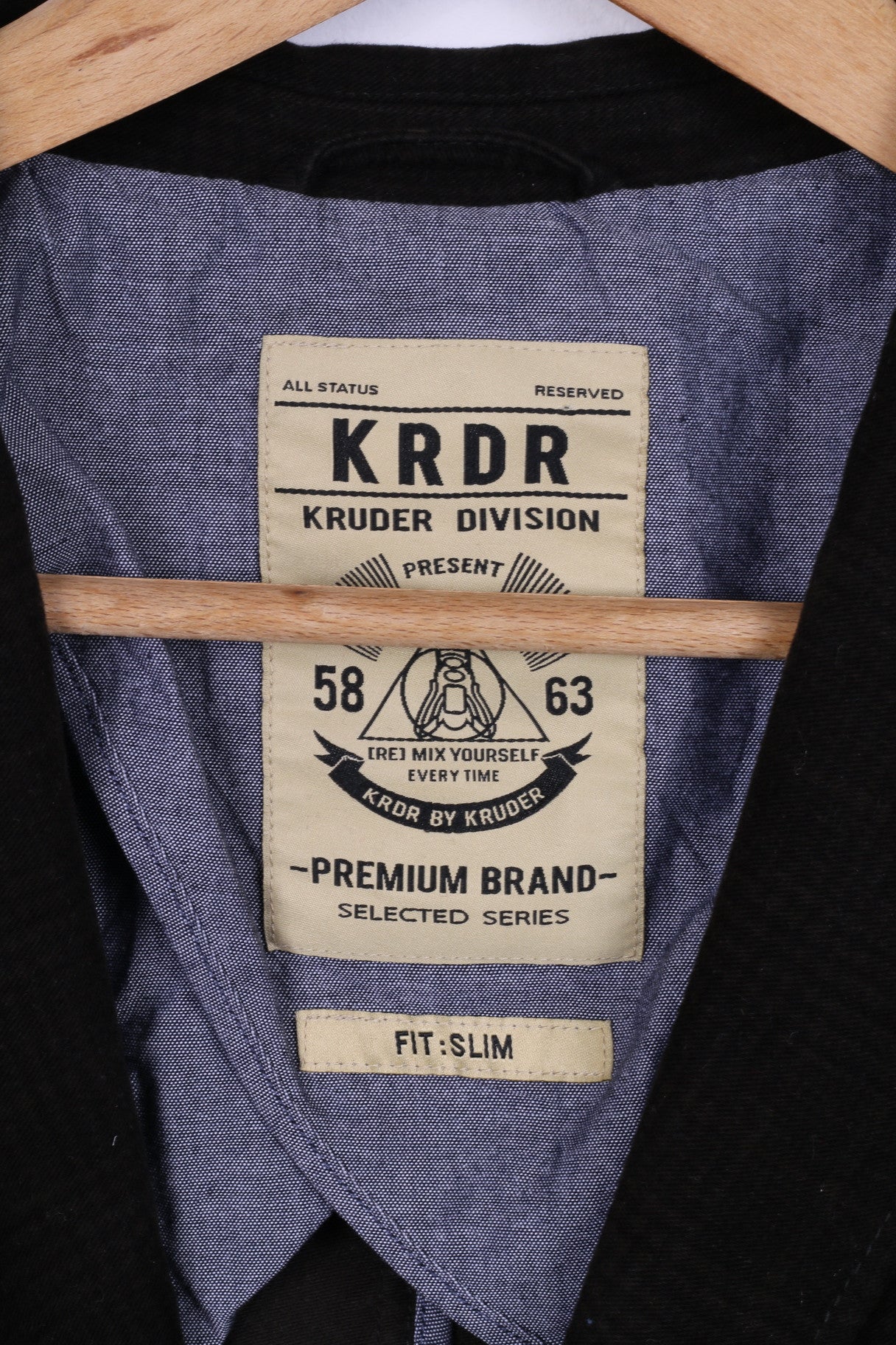 Kruder Division Mens S Jacket Fruder KRDR Fit SLim Brown Cotton Blazer